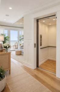 Coastal home elevator planning Charleston SC residential interior